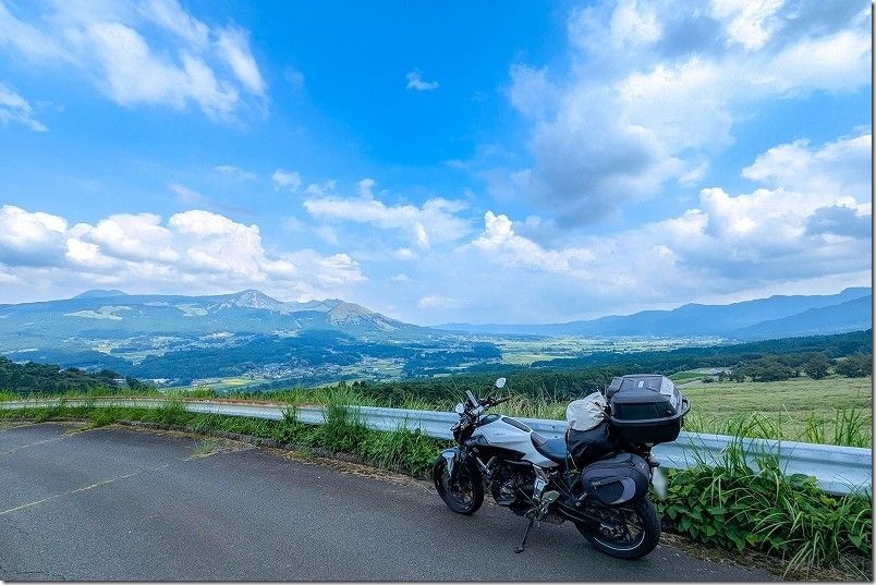 俵山の中腹から撮影 バイクで南阿蘇