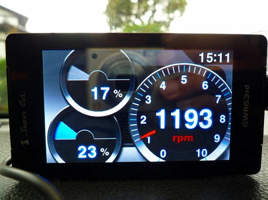 ミライース OBD2でタコメータ表示