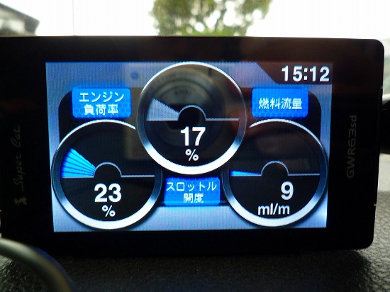 ミライース OBD2でマルチメータ表示