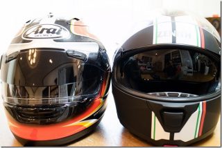 Arai RX-7RR5プロシェードとYAMAHA YJ-19比較