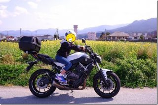 子供とタンデムでMT-07