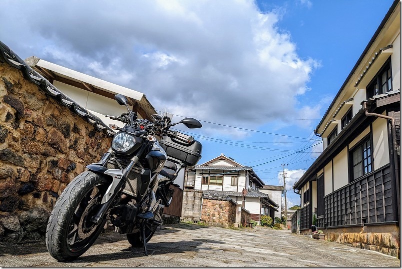 佐賀県有田町、トンバイ塀のある裏通りへツーリング