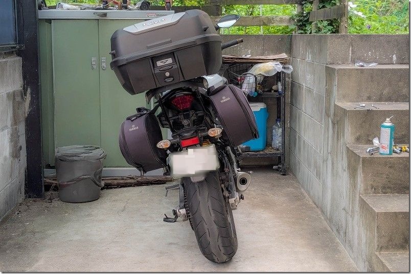 MT-07 サイドバック取り付け後