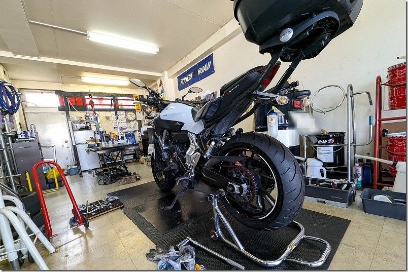 MT-07タイヤ交換【IRC RMC810】 太宰府 モトガレージ 紙屋さんでタイヤ交換
