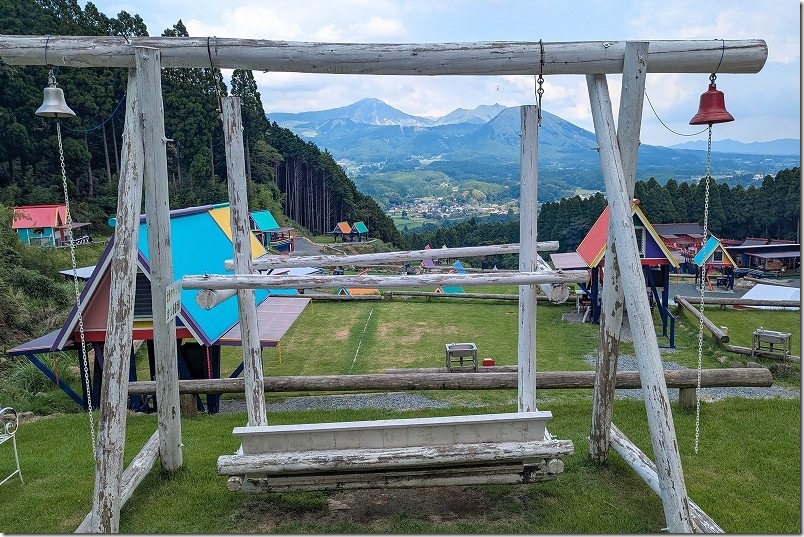 南阿蘇 パワースポットキャンプ場 木製ブランコ