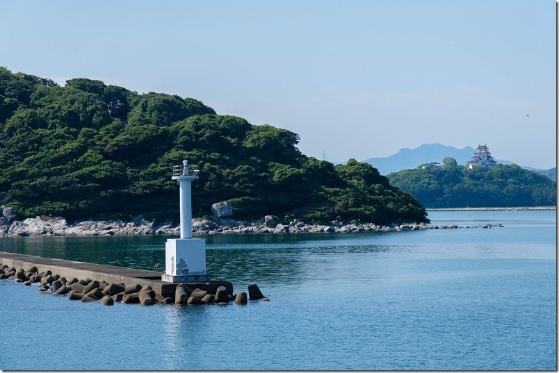 唐津城を見つつ沖合堤防通過｜ダイヤモンドいき