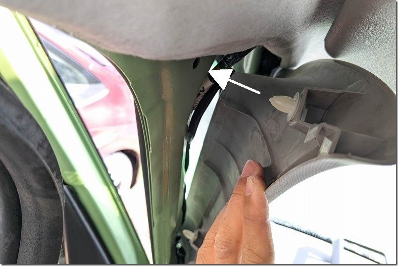 タント（L375S） フロントAピラーの取り付け方（はめ込み方）