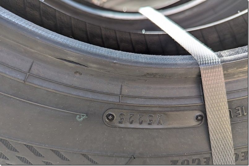 GOODYEAR E-Grip ECO EG02の購入タイヤ（製造年週は購入日の2ヶ月前）